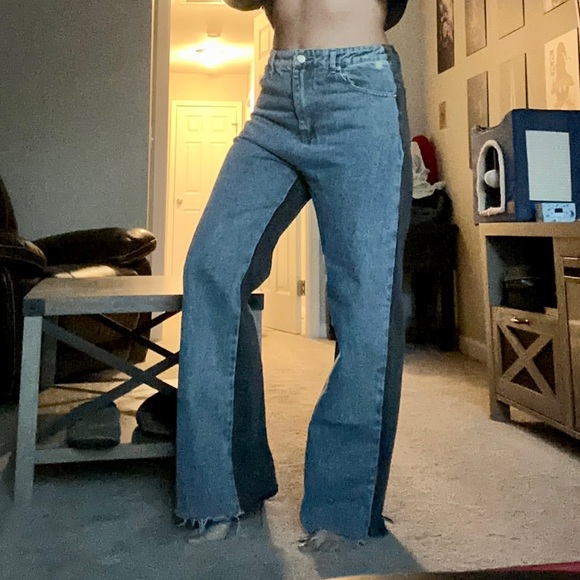 Beige Botany color block jeans - Picture 2 of 5